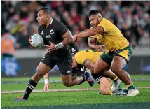  ?? PHOTOSPORT ?? World Cup-winning bolters are rare but All Blacks wing Sevu Reece could join Francois Steyn and Nehe Milner-Skudder in that elite group.