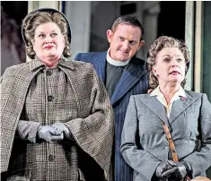  ??  ?? Guilty pleasure: Yvonne Howard, Nicholas Merryweath­er and Lucy Schaufer in Albert Herring