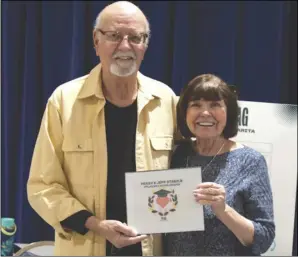  ?? Photo courtesy of Tracy Hayden ?? Peggy (right) and Jeff Stabile, the namesakes of a scholarshi­p currently being offered by PFLAG SCV, founded the local chapter after being inspired by a lesbian teacher at St. Stephen’s Episcopal Church in 1988 who was invited to address educators about creating safe spaces for LGBTQ+ students.