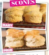  ??  ?? SCONES, a staple of afternoon tea, are an essential part of GBBO too.