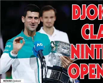  ??  ?? NOVAK Djokovic