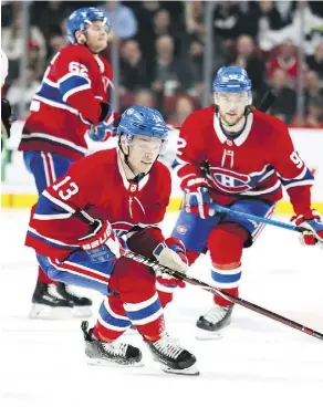  ?? JOHN MAHONEY ?? The Canadiens’ Max Domi, left, and linemate Jonathon Drouin have thrived as a tandem this season.