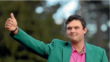  ?? GETTY IMAGES ?? American golfer Patrick Reed looks comfortabl­e in his green jacket following his US Masters win at Augusta National.