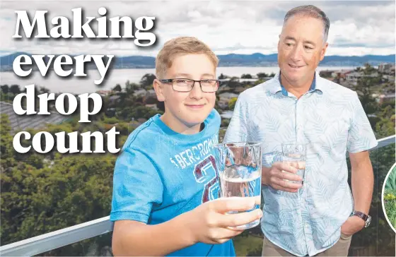  ?? ?? TOO PRECIOUS TO WASTE: Tasmanians raising a glass to National Water Week. Picture: Peter Mathew