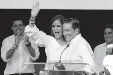  ?? FOTO: AP ?? > Laurentino Cortizo es declarado triunfador de los comicios en Panamá.