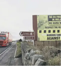  ??  ?? 0 No agreement has been reached on the Irish border