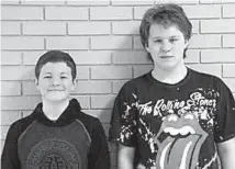  ?? Submitted photo ?? ■ North Heights Junior High students Lawson Black and Dalton Hagood placed in the Southwest Arkansas Regional Science Fair.