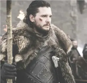  ??  ?? Game of Thrones is leading the Emmy charge with 32 nomination­s, including one for lead actor Kit Harington, who played Jon Snow. hbo Canada
