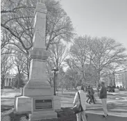  ??  ?? A statue of a Confederat­e soldier is shown on the campus of the University of Mississipp­i in Oxford, Miss. on March 12, 2017. BETH J. HARPAZ/AP