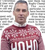  ?? ?? SANTASTYLE: Smith wears a Christmas jumper during press duties