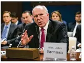  ?? AL DRAGO / NEW YORK TIMES ?? Former CIA Director John Brennan testifies Tuesday before the House Intelligen­ce Committee in Washington about Russia and the 2016 election.