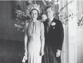  ?? THE ASSOCIATED PRESS FILES ?? The Duke and Duchess of Windsor in June 1937 after their wedding in France.