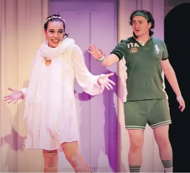  ?? JAM HAMIDI ?? Grace Fedorchuk and Keiran Foss in A Funny Thing Happened on the Way to the Forum.