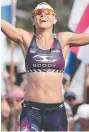  ??  ?? FIGHTBACK: Australia’s Sarah Crowley crosses the line to claim bronze.