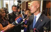  ?? GEORGE BENNETT / THE PALM BEACH POST ?? Gov. Rick Scott’s appointmen­ts have the taint of political connection­s.