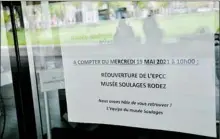  ??  ?? Le musée Soulages est autorisé à rouvrir à partir du 19 mai, selon des protocoles sanitaires stricts.