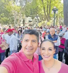  ?? /CORTESÍA: EDUARDO RIVERA ?? Rivera acudió a la plancha del zócalo como un ciudadano más para protestar