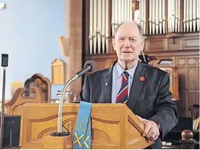  ?? ?? Service Jim Gibb gave the readings at Blairgowri­e Parish Church on Sunday