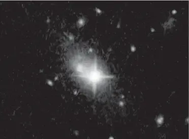  ?? NASAESA and M. Chiaberge/STScI and JHU ?? The Hubble Space Telescope image that revealed the runaway quasar.