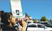  ?? Noel Bennett Starbucks Workers United California ?? BARISTAS staged a three- day strike in Santa Cruz, above. Lakewood and Barstow saw one- day walkouts.