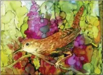  ?? CONTRIBUTE­D PHOTO ?? Adele Moros’ painting, “Wren,” is included in the Wine, Women and Art show in Sherman.