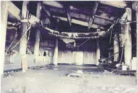  ?? ?? The inside of the Carib 5 cinema was severely damaged after a fire in 1996.