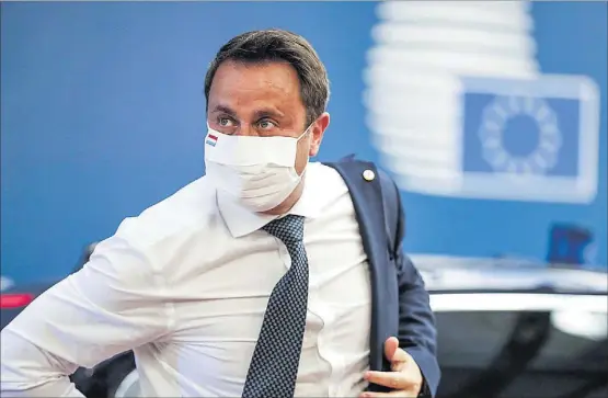  ?? POOL ?? El primer ministro luxemburgu­és, Xavier Bettel, a su llegada a una reunión del Consejo de Europa.