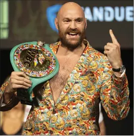  ?? ?? Tyson Fury labelled Deontay WIlder ‘weak’ after the latter offered no evidence to support accusation­s of cheating