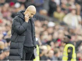  ?? ?? GUARDIOLA...IN the last two training sessions, they have trained really well and they are in contention