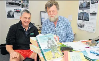  ?? PICTURE / HERITAGE NZ ?? HISTORY HUNTERS: Volunteer researcher­s Jack Kemp and Bill Guthrie are delving into Northland’s part in New Zealand’s World War II defences.