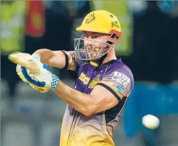  ?? AFP ?? Kolkata Knight Riders opener Chris Lynn is doubtful to play against Kings XI after injuring his shoulder.