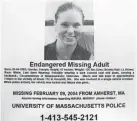  ??  ?? The family of Maura Murray has been searching 15 years for the nursing student, who disappeare­d in 2004 at 21 years old. JIM COLE/AP FILE