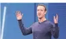  ?? FOTO: AP ?? Facebook-Chef Mark Zuckerberg macht ernst.