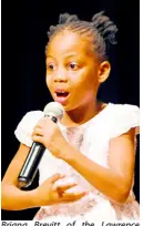  ?? CONTRIBUTE­D ?? Briana Brevitt of the Lawrence Tavern Primary School in St Andrew performs her solo piece ‘How Far’.