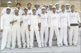  ??  ?? MOOSA Abdul Rahman Hassan (MARH) players pose for a photo after their victory.