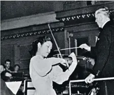  ?? GETTY ?? Nejiko Suwa durante un concierto en Berlín en octubre de 1943. Se desconoce si el violín que toca es el Stradivari­us
