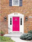  ?? STUART NORDIN ?? Designer Stuart Nordin selected Magenta by Benjamin Moore as the front door colour for clients in Alexandria, Va.