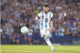  ?? ?? Lionel Messi is expected to lead Argentina at the 2024 Copa America in what could be the last time he is seen in his country’s famous colours.