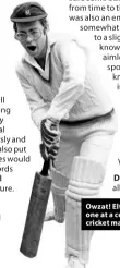  ??  ?? Owzat! Elton edges one at a celebrity cricket match, 1973.