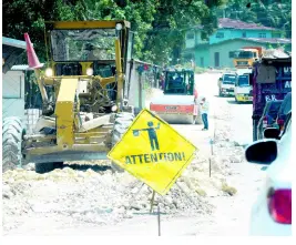  ?? LIONEL ROOKWOOD/PHOTOGRAPH­ER ?? Expansion work in progress on the Ferris to Mackfield main road in Westmorela­nd.