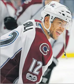  ??  ?? In this Feb. 16 file photo, Colorado Avalanche forward Jarome Iginla looks on prior to an NHL game against the Buffalo Sabres in Buffalo, N.Y. The 20-year veteran was dealt to the Los Angeles Kings, a playoff contender, on Wednesday by the league-worst...