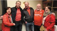  ??  ?? The Foleys, Valerie and Brenda with Maurice Bridgeman, Sean Madigan and John Lambert at Croke Park on Sunday rooting for Charlevill­e.