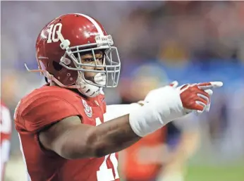  ?? JASON GETZ, USA TODAY SPORTS ?? Shoulder surgery might hurt the stock of Reuben Foster, one of the NFL draft’s top linebacker­s.