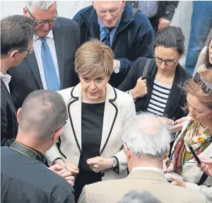  ?? Picture: PA. ?? First Minister Nicola Sturgeon speaking to the media at the second day of the Royal Highland Show at Ingliston.