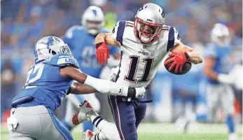  ?? RAJ MEHTA, USA TODAY SPORTS ?? The Patriots’ Julian Edelman (11) is out for the season due to a torn anterior cruciate ligament.
