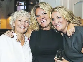  ??  ?? Opus Hotel brand director Katherine Evans partied with her mom Susan and sister Sarah at the hotel hootenanny. Pioneer of the boutique lifestyle, it continues to attract business people, hipsters, and music stars alike, including singer Adele.