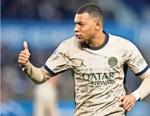  ?? ?? kylian mbappé termina su contrato con el PSG este verano