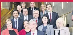  ??  ?? TEAM With Holyrood frontbench­ers – but there were tensions