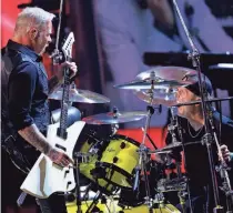  ?? ?? Metallica performed “Love Lies Bleeding/Funeral for a Friend” during the tribute concert honoring Elton John and Bernie Taupin at DAR Constituti­on Hall in Washington, D.C., on March 20.