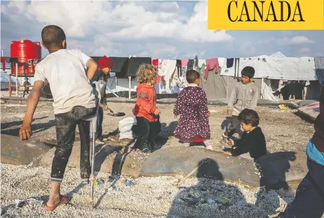  ?? HUMAN RIGHTS WATCH ?? Five-year-old Canadian orphan Amira had been held in the Al-Hawl Camp in Syria, where captured ISIL fighters and their families are held.